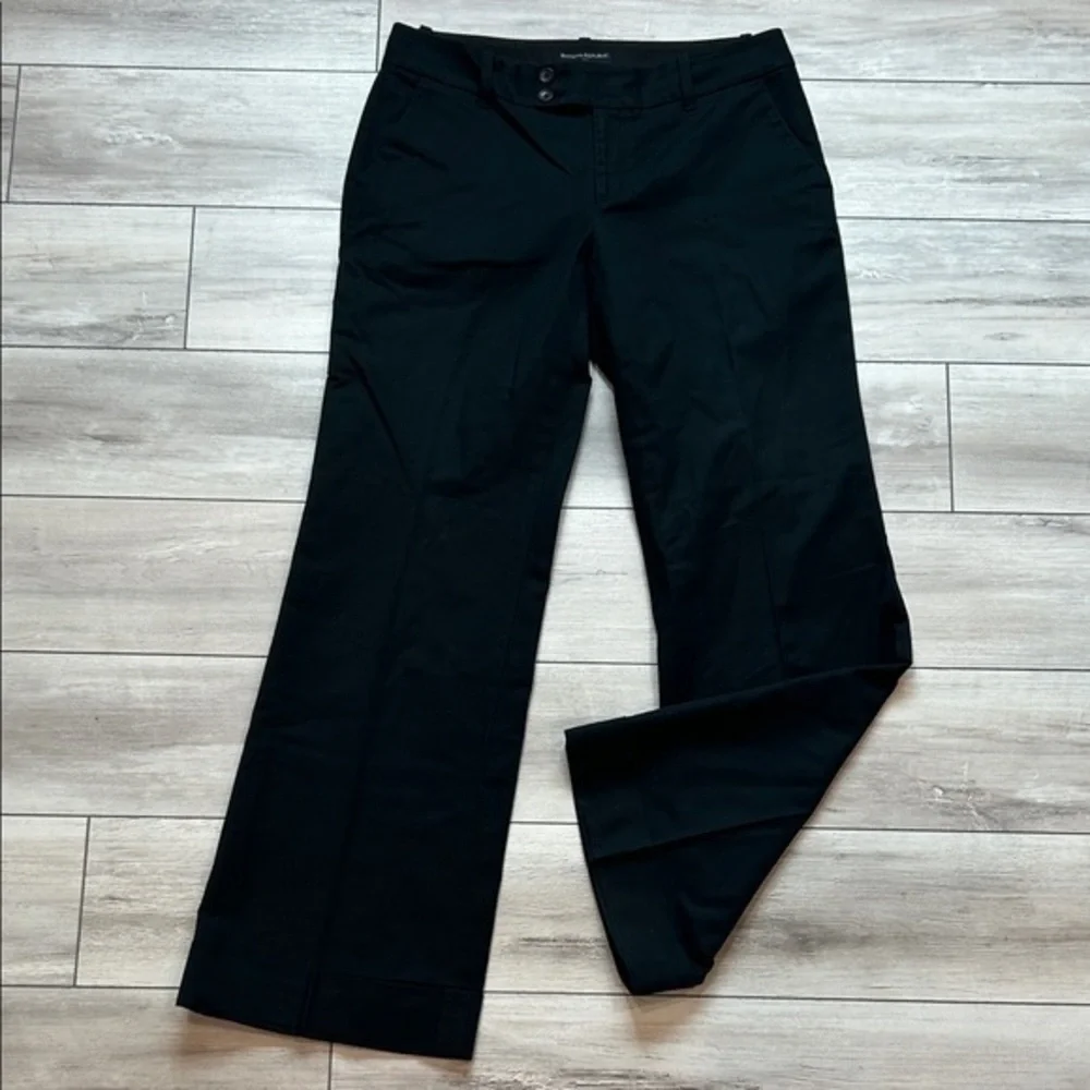 Banana Republic Jackson Fit black wide leg trouser pants size 8